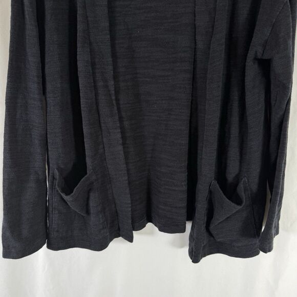 Old Navy Cardigan Girls XXL 18 Plus Black Open Front Cotton Blend Long Sleeve - Picture 3 of 9